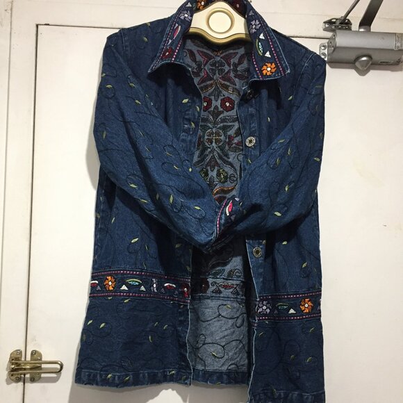 DEINIM & Co. EMBROIDERY FLORAL JACKETS SIZE S - Picture 6 of 11